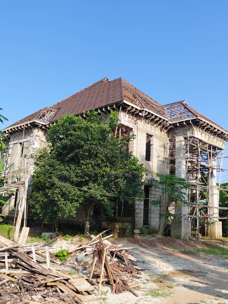 Stone coated roofing project in progress